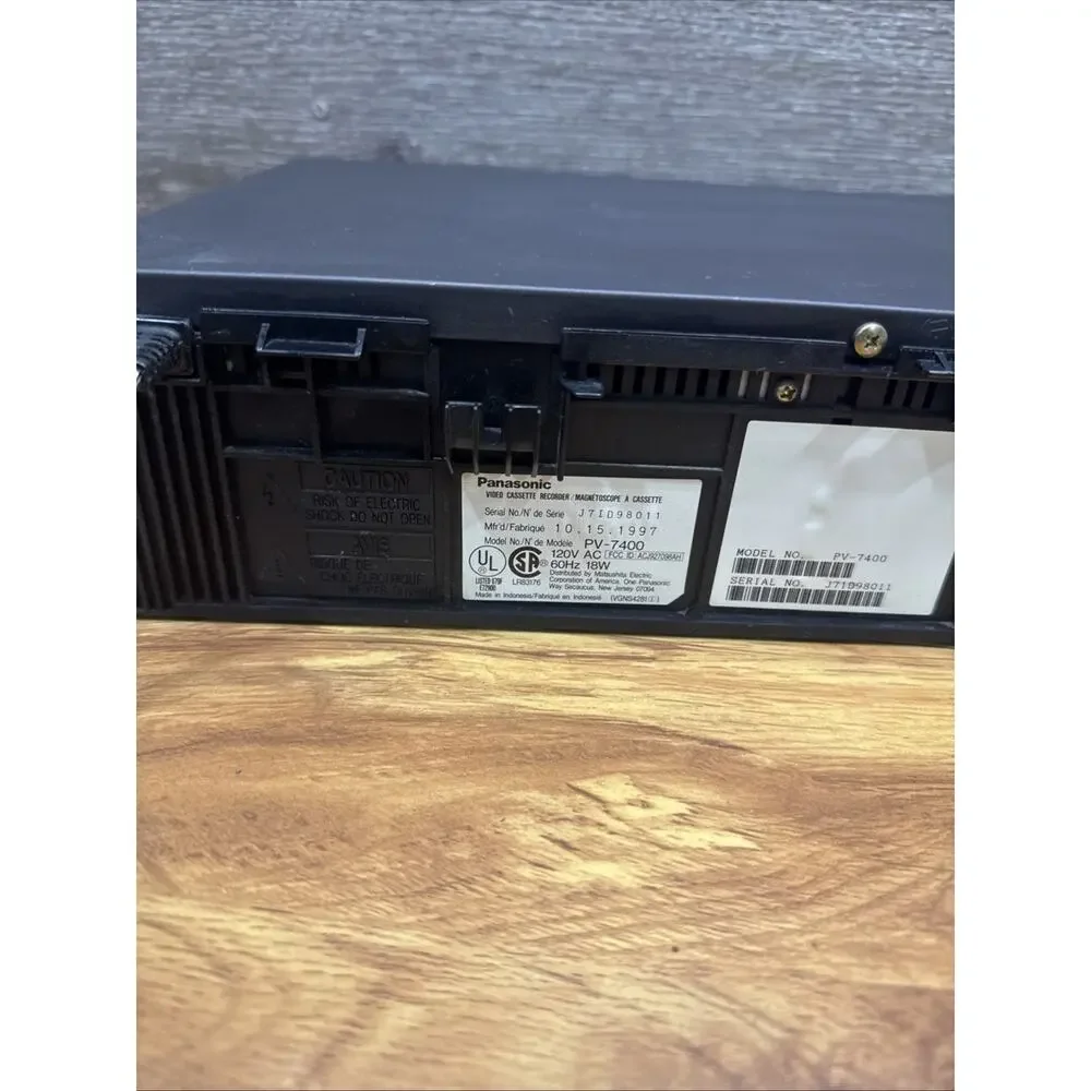 Panasonic PV-7400 VCR Blue Line Hi-Fi Stereo Omnivision Remote Tested & Working